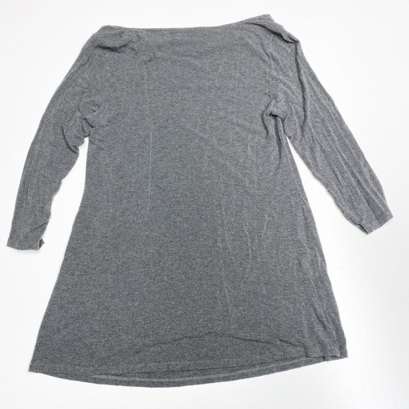 Eileen Fisher Grey Viscose Tunic Cowl Boat Neck S - Picture 4 of 6